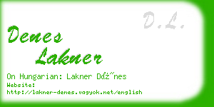 denes lakner business card